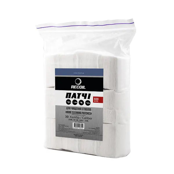Патчі для чищення зброї 30 (308, 30-06, 300,...)-338, RecOil 600 шт/уп