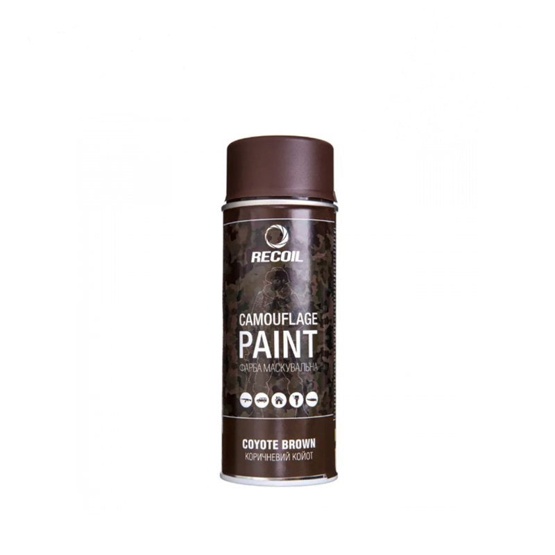 Маскувальна аерозольна фарба Коричневий койот (Coyote Brown) RecOil 400мл