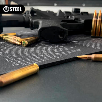 Коврик для чистки оружия со взрыв-схемой винтовки AR-15