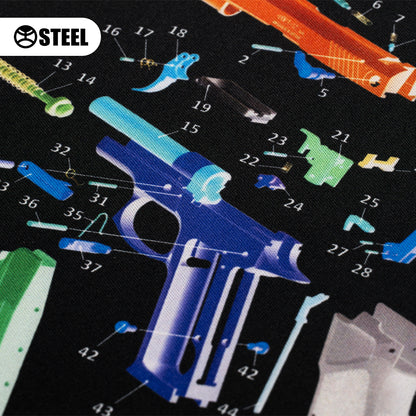 Коврик для чистки оружия с взрыв-схемой пистолета ФОРТ 12