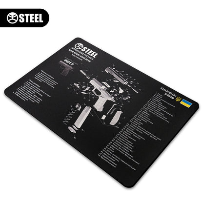 Коврик для чистки оружия с взрыв-схемой пистолета ФОРТ 17