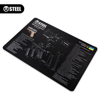 Килимок для чищення зброї з вибух-схемою пістолету Glock Gen 5